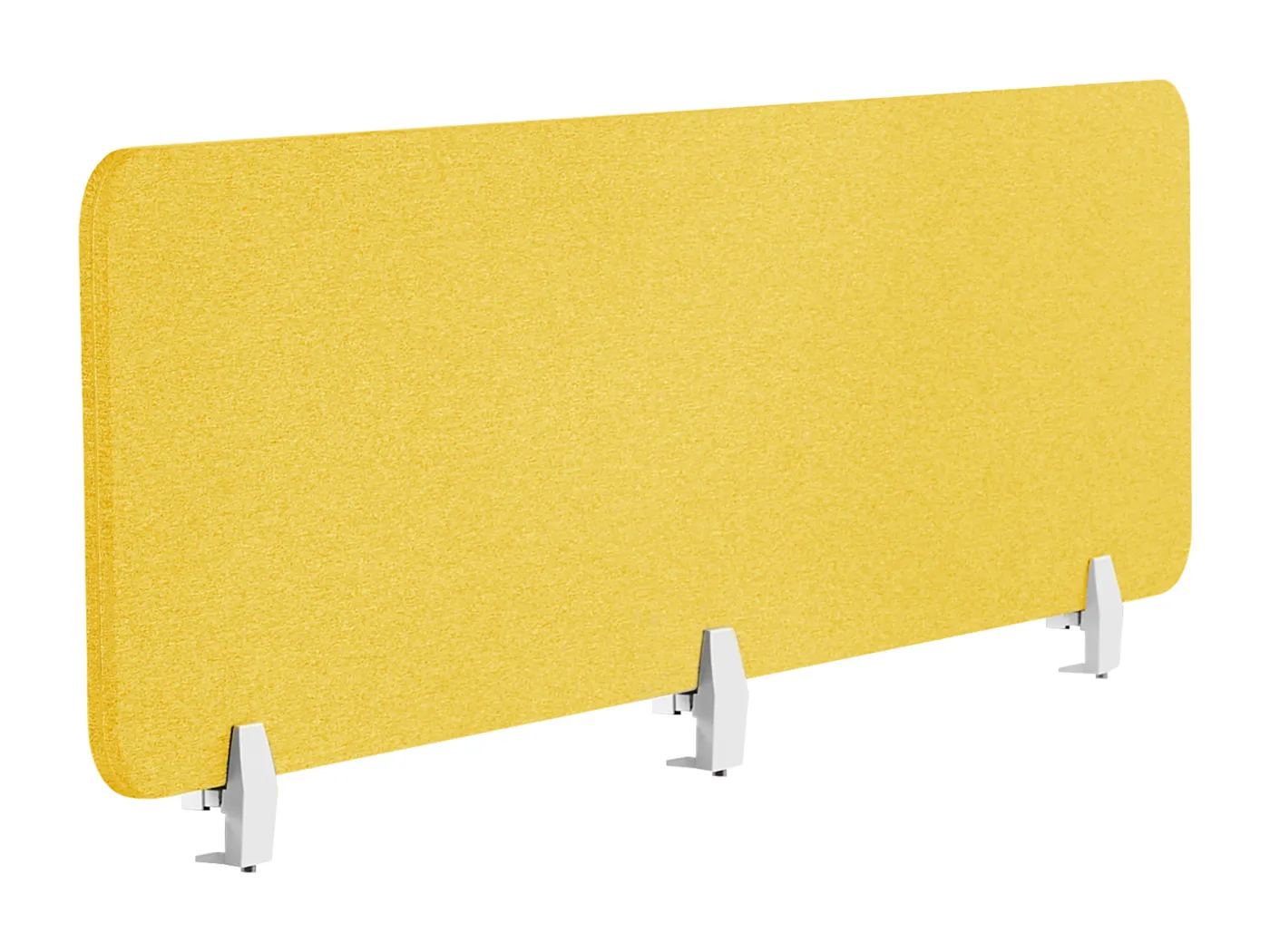 Schreibtisch Trennwand Akustik Polster gelb 180 x 40 cm Schallschutz Wally