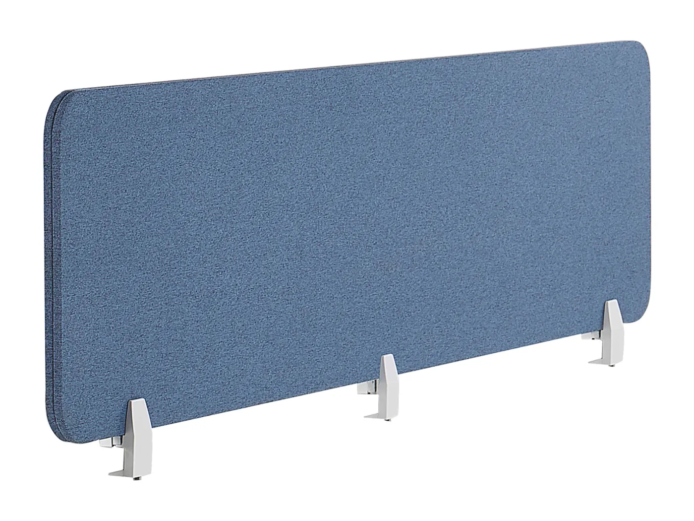 Schreibtisch Trennwand Akustik Polster blau 180 x 40 cm Schallschutz Wally