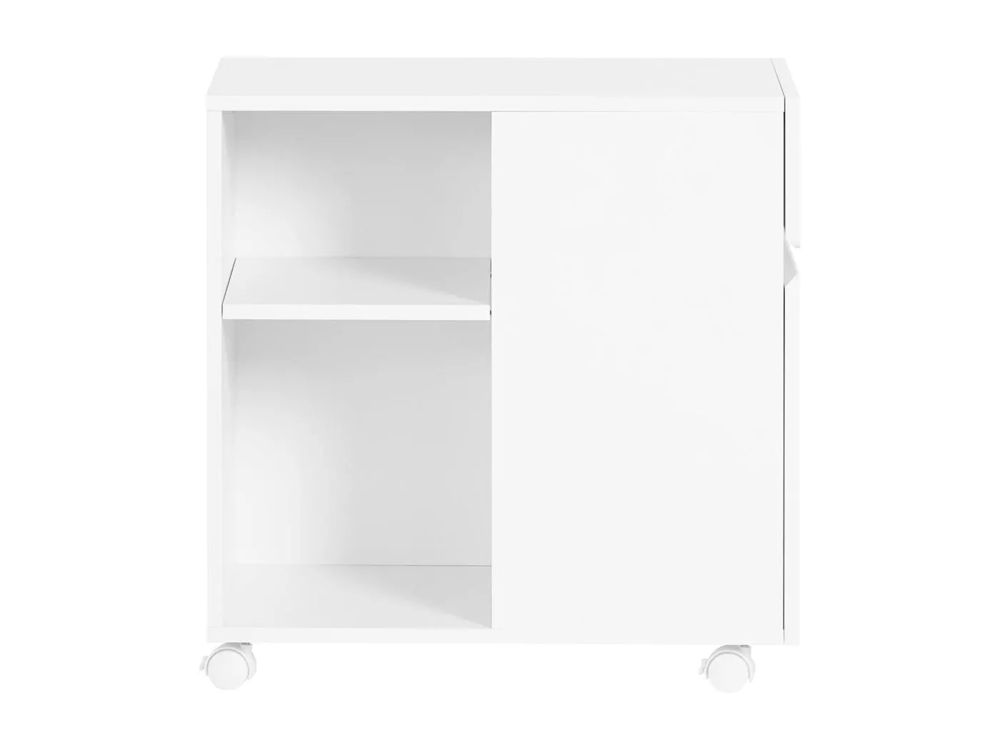SoBuy ASK05-W - Multifunktionaler Büroschrank mit Rollen L58.0cm x B35.0cm x H59.3cm