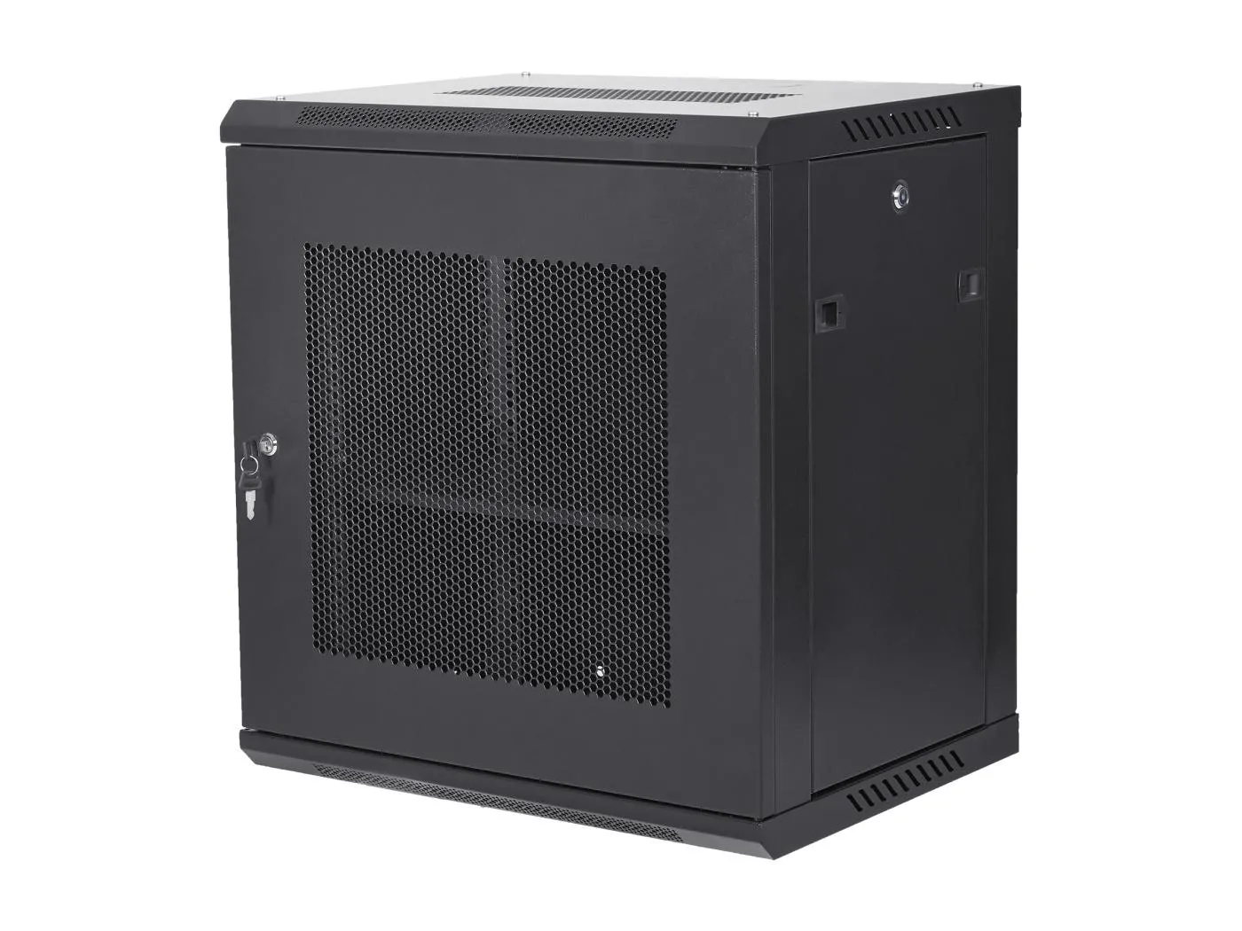 Server-Rack SucceBuy 12U Netzwerkschrankgehäuse für Wandmontage 39cm Tiefe mit Verriegelbarer Tür