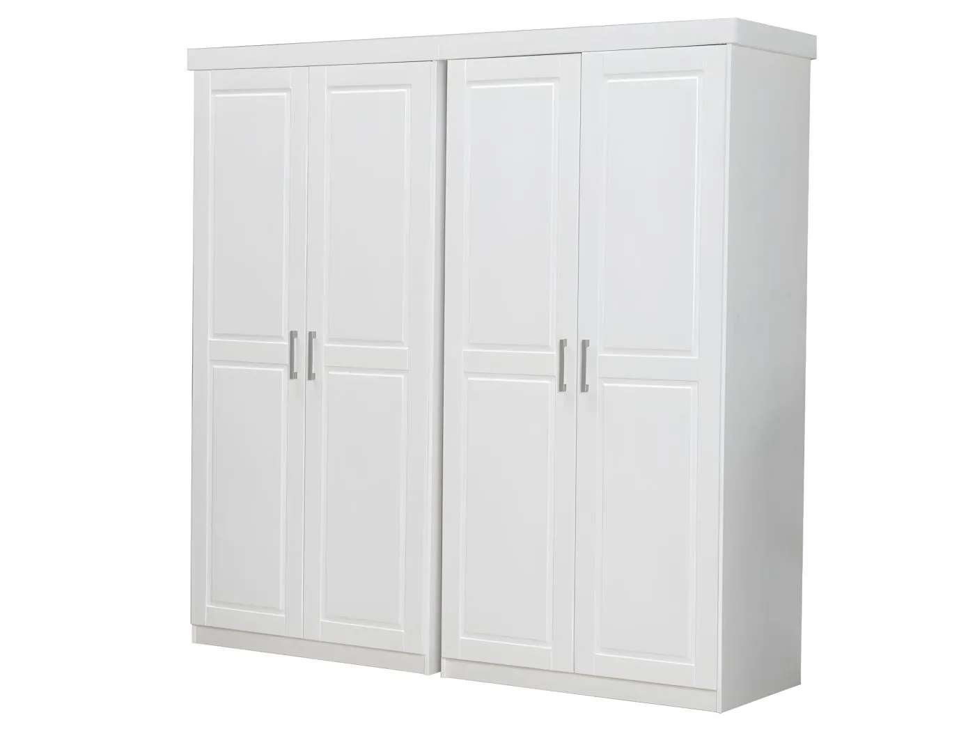 Magnus Kleiderschrank - 4Trg Breite 190 cm, Höhe 190 cm weiß.