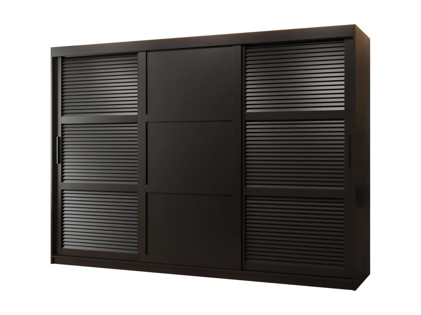 SCHWEBETÜRENSCHRANK ZALUZJA 3 200/250/62 3-türig (Schwarz)