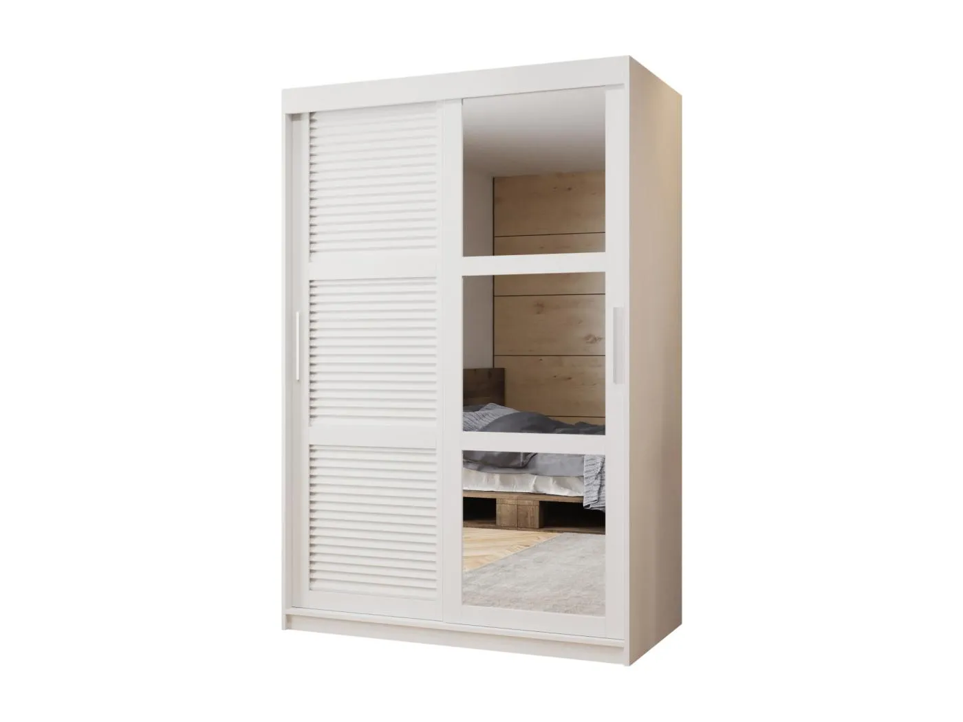 SCHWEBETÜRENSCHRANK ZALUZJA 2 200/120/62 2-türig (Weiß)