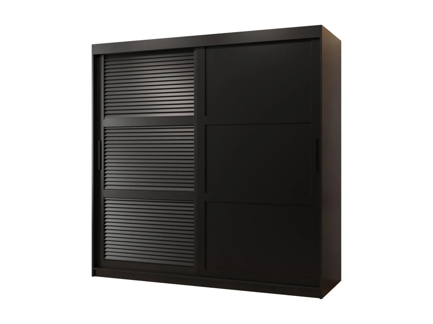 SCHWEBETÜRENSCHRANK ZALUZJA 3 200/180/62 2-türig (Schwarz)