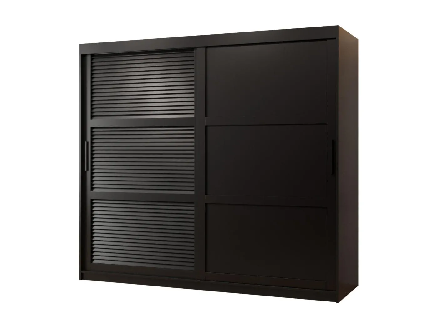 SCHWEBETÜRENSCHRANK ZALUZJA 3 200/200/62 2-türig (Schwarz)