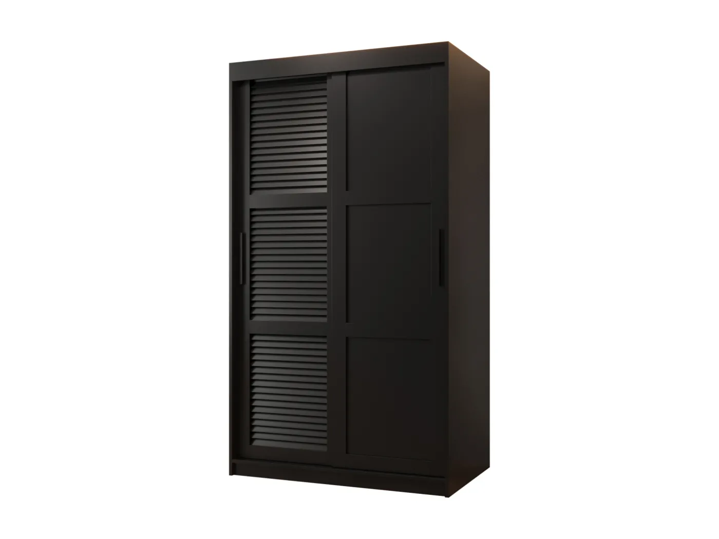 SCHWEBETÜRENSCHRANK ZALUZJA 3 200/100/62 2-türig (Schwarz)