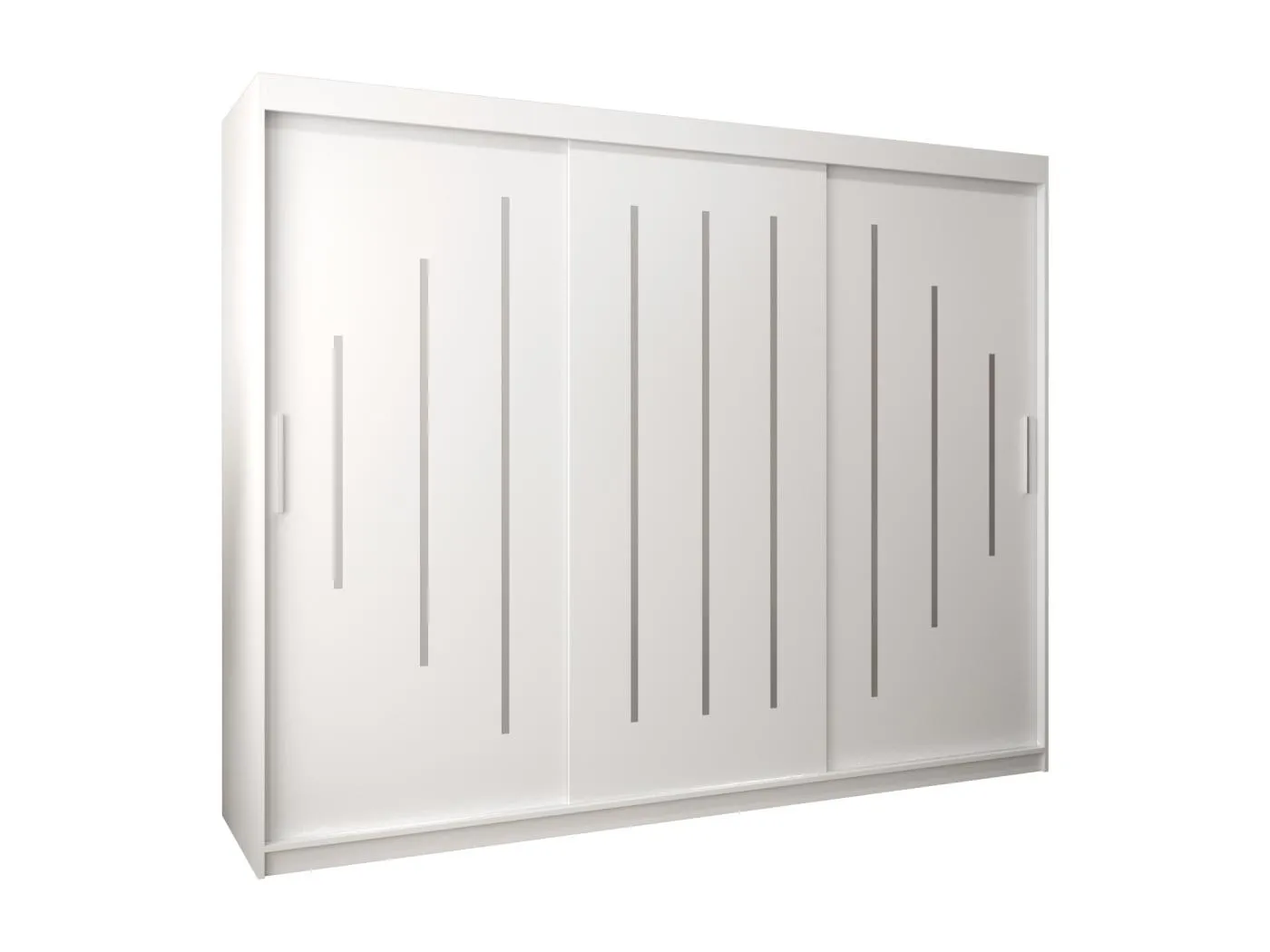 SCHWEBETÜRENSCHRANK YORK 200/250/62 3-türig (Weiß/Weiß)