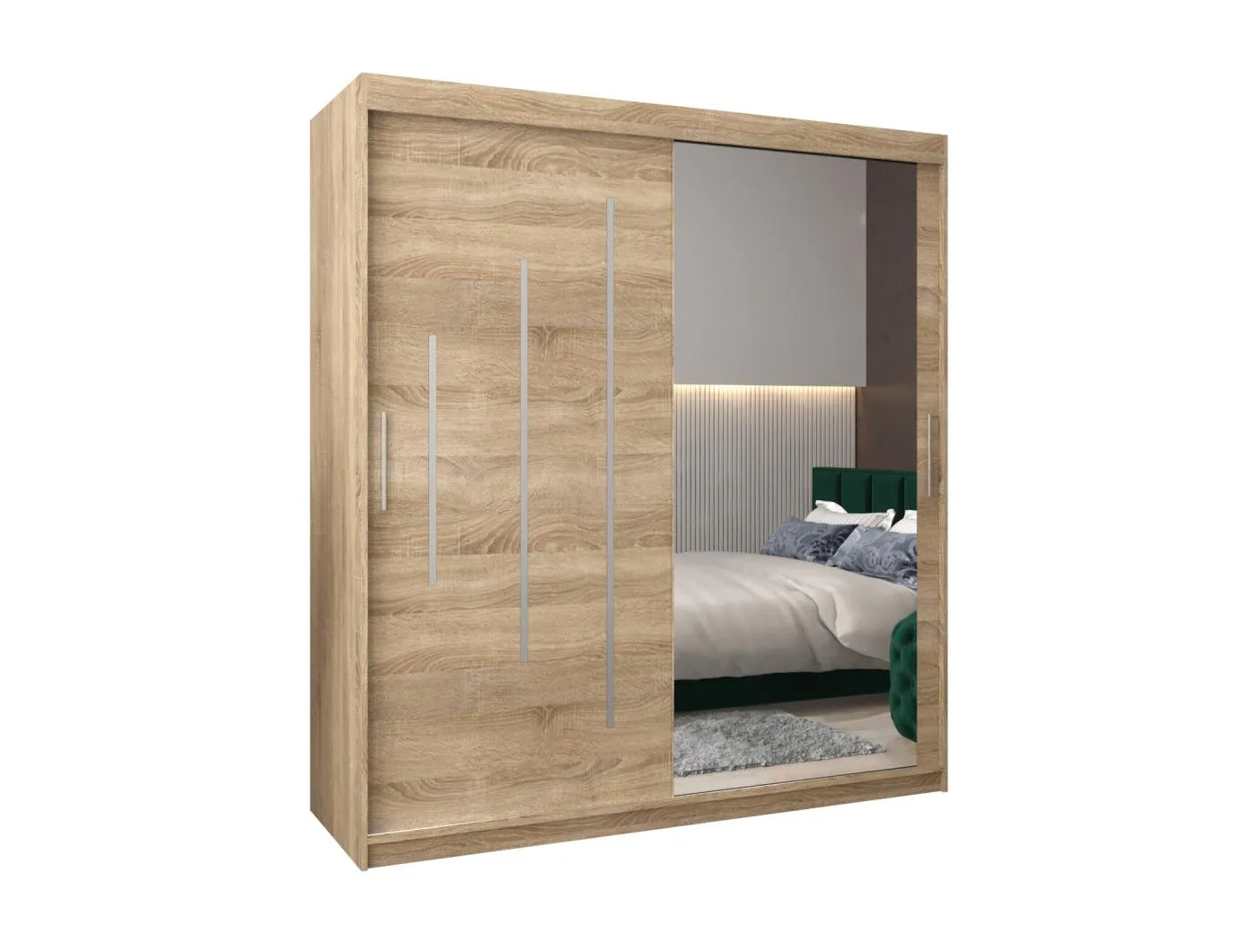 SCHWEBETÜRENSCHRANK YORK 2 200/180/62 2-türig (Sonoma/Sonoma)