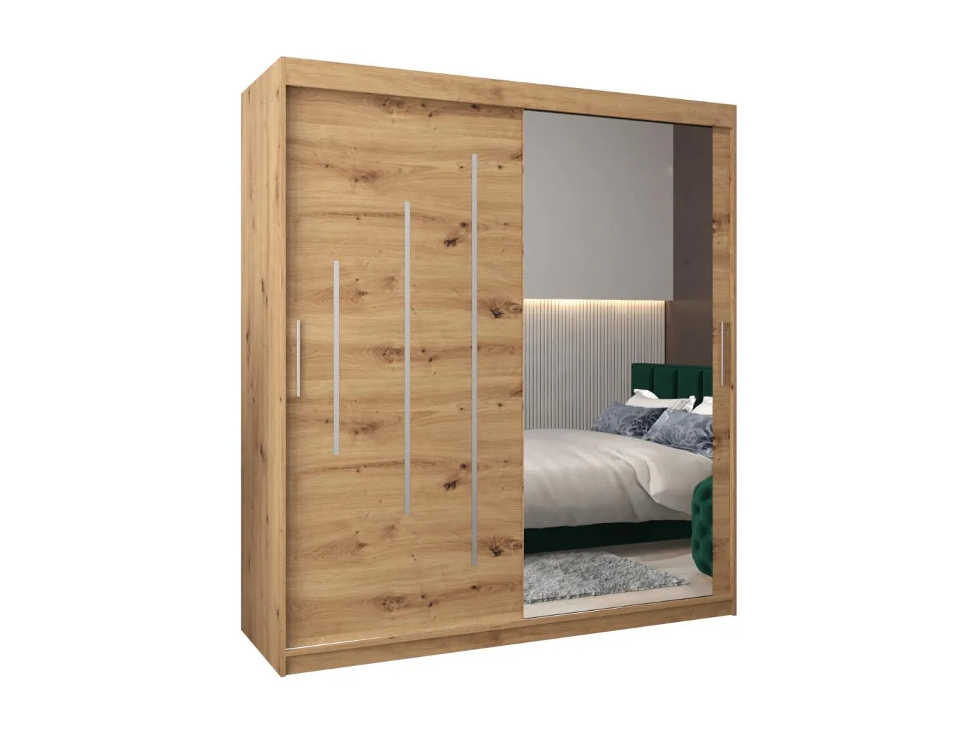 SCHWEBETÜRENSCHRANK YORK 2 200/180/62 2-türig (Artisan/Artisan)