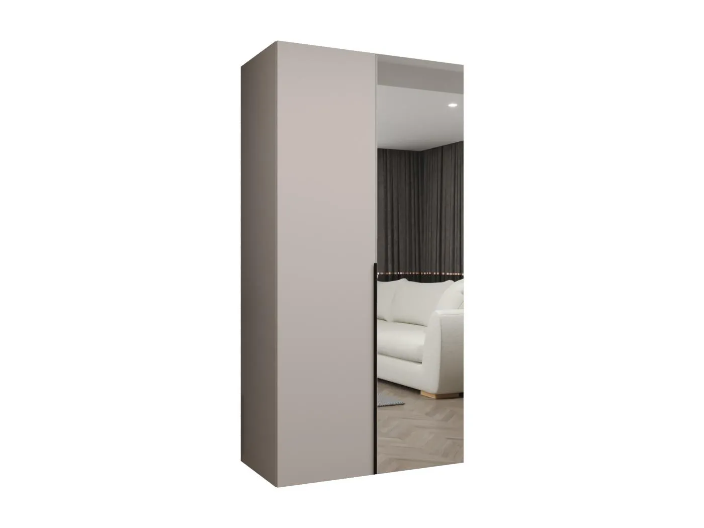 Drehtürenschrank Alicante 2 202/100/52 2-türig (Kaschmir|Schwarz)