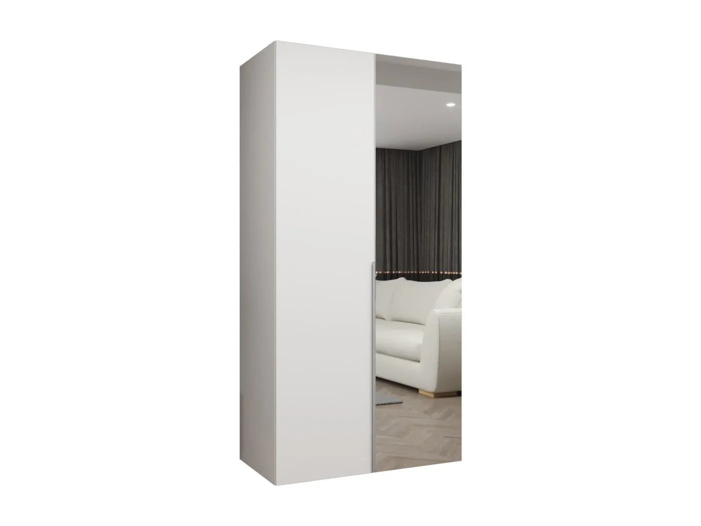 Drehtürenschrank Alicante 2 202/100/52 2-türig (Weiß|Kaschmir)