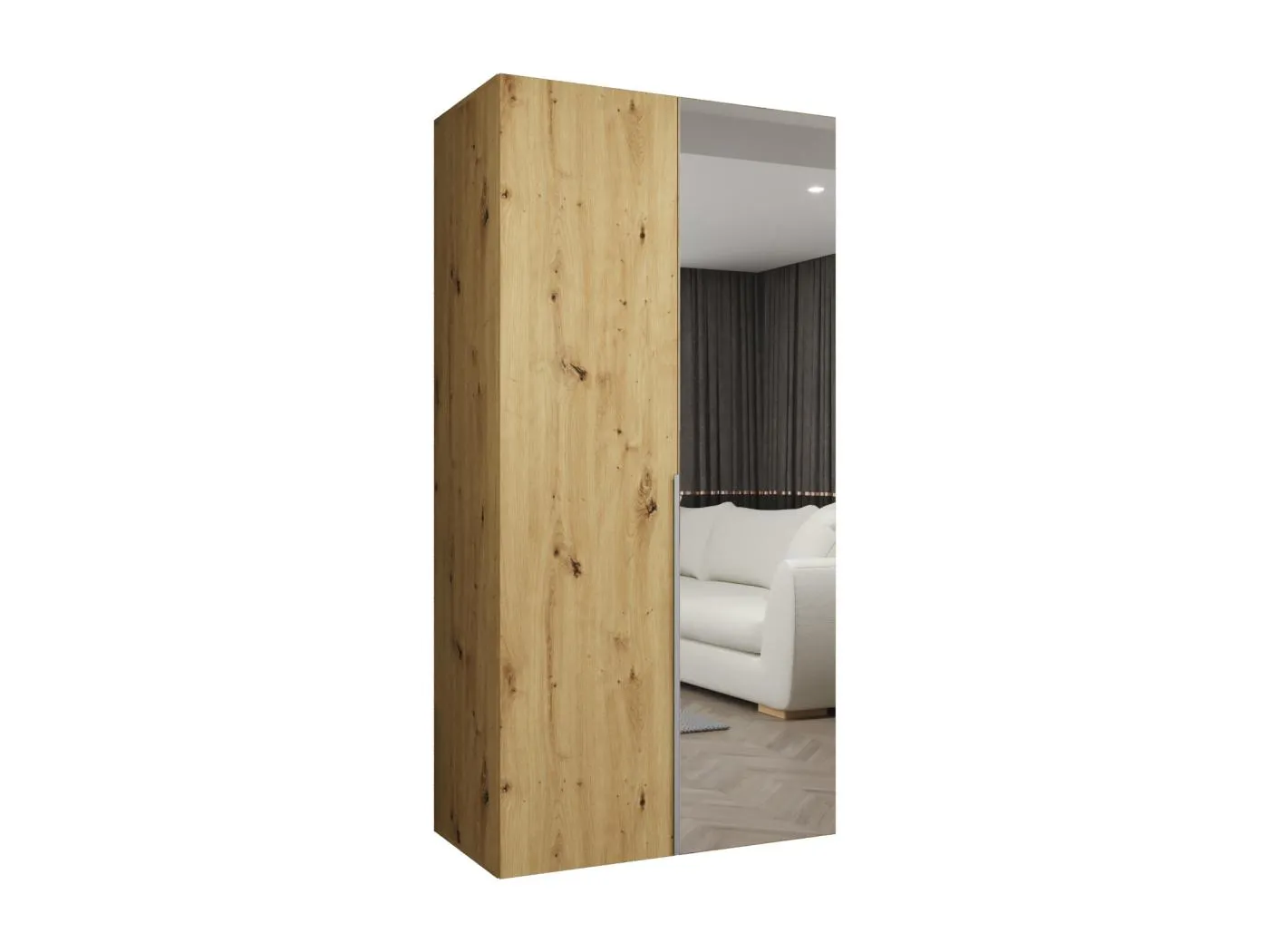 Drehtürenschrank Alicante 2 202/100/52 2-türig (Artisan Eiche|Kaschmir)