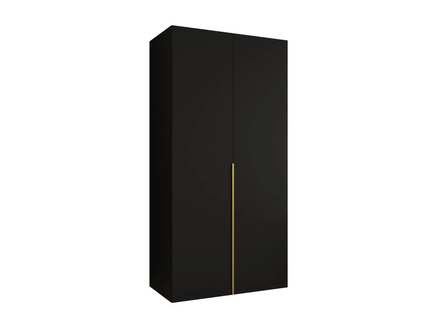 Drehtürenschrank Alicante 1 202/100/52 2-türig (Schwarz|Gold)