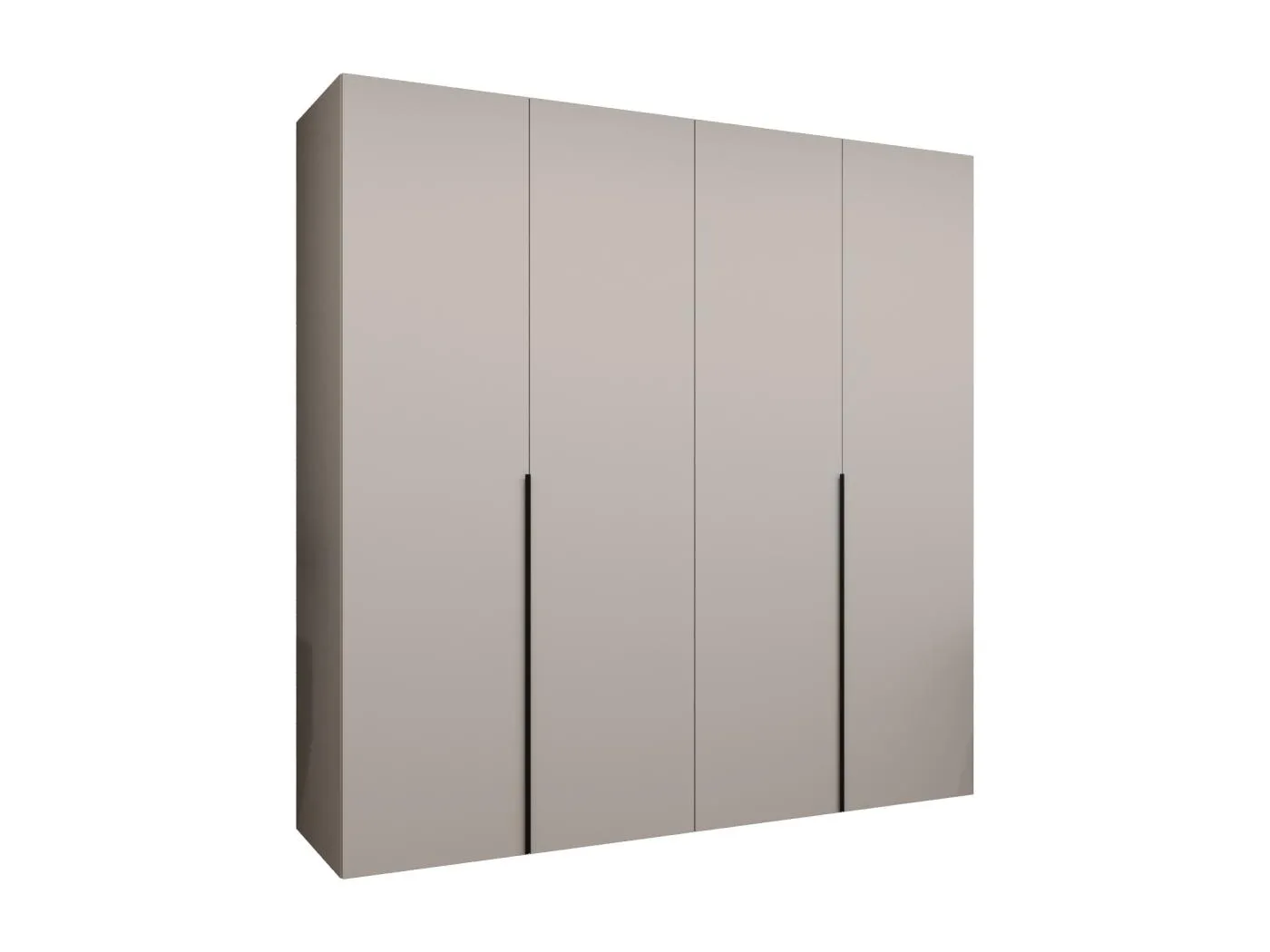 Drehtürenschrank Alicante 1 202/200/52 4-türig (Kaschmir|Schwarz)