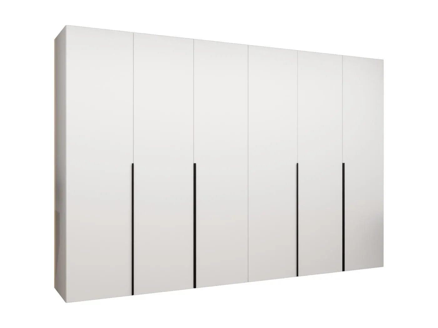 Drehtürenschrank Alicante 1 202/300/52 6-türig (Weiß|Schwarz)