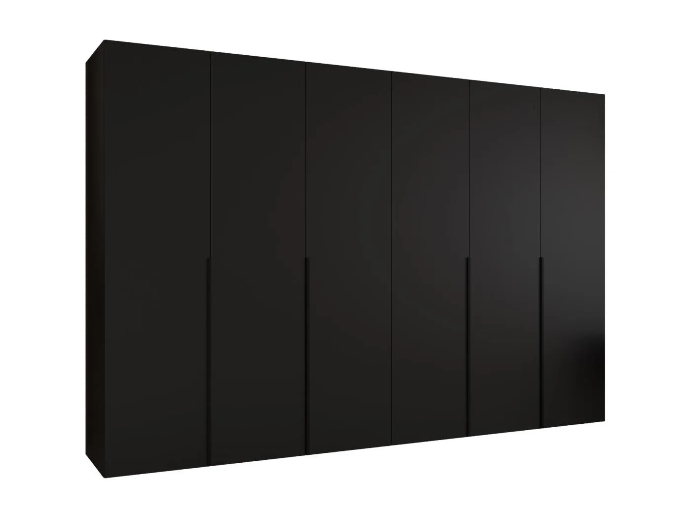 Drehtürenschrank Alicante 1 202/300/52 6-türig (Schwarz|Schwarz)