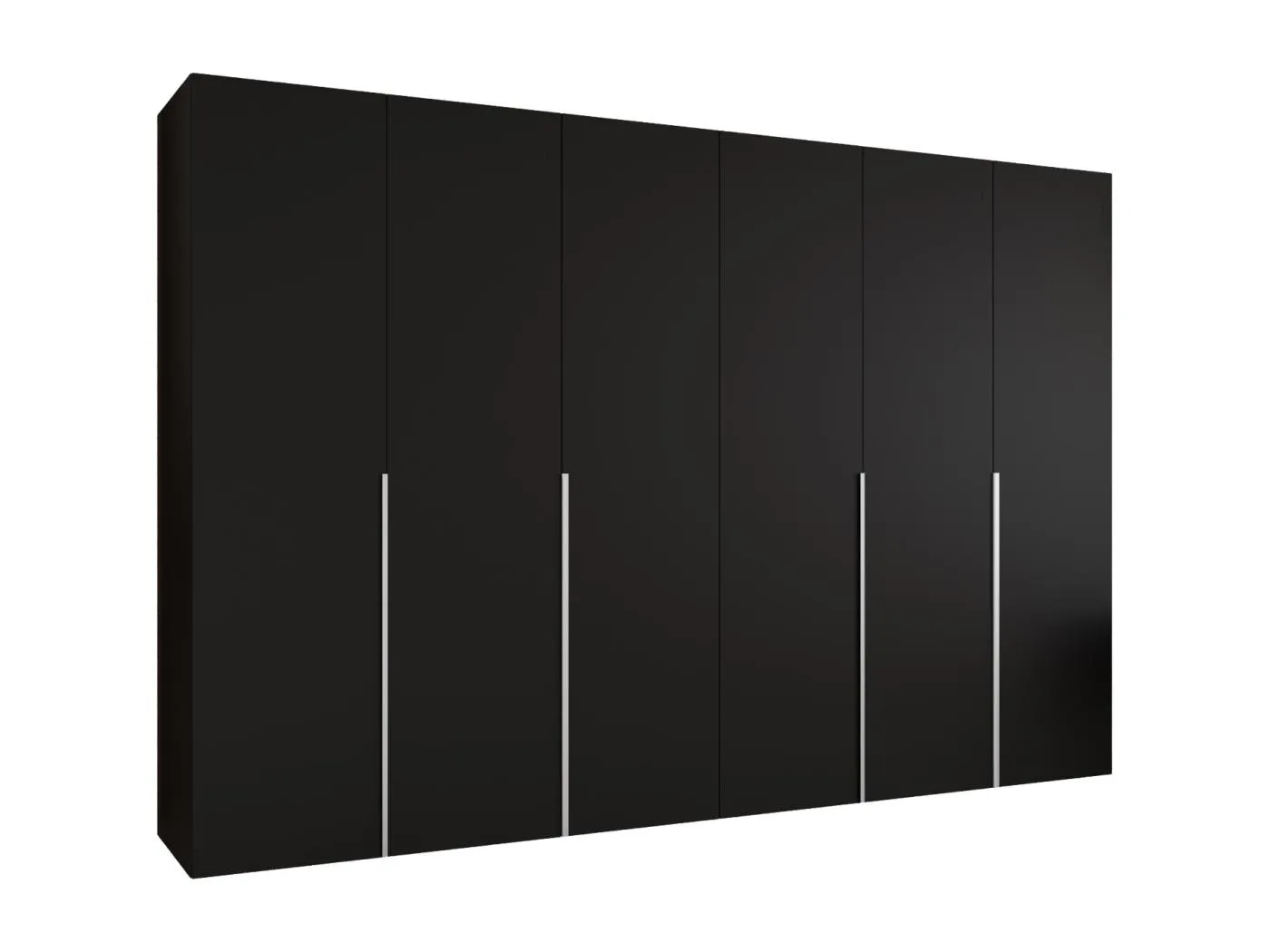 Drehtürenschrank Alicante 1 202/300/52 6-türig (Schwarz|Kaschmir)
