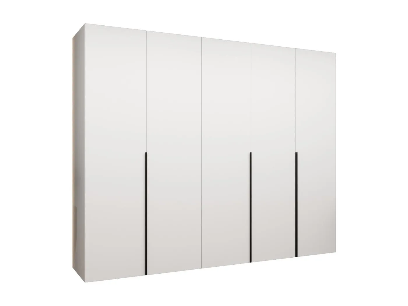 Drehtürenschrank Alicante 1 202/250/52 5-türig (Weiß|Schwarz)