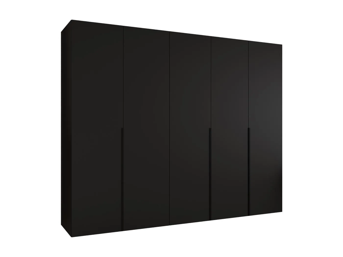 Drehtürenschrank Alicante 1 202/250/52 5-türig (Schwarz|Schwarz)