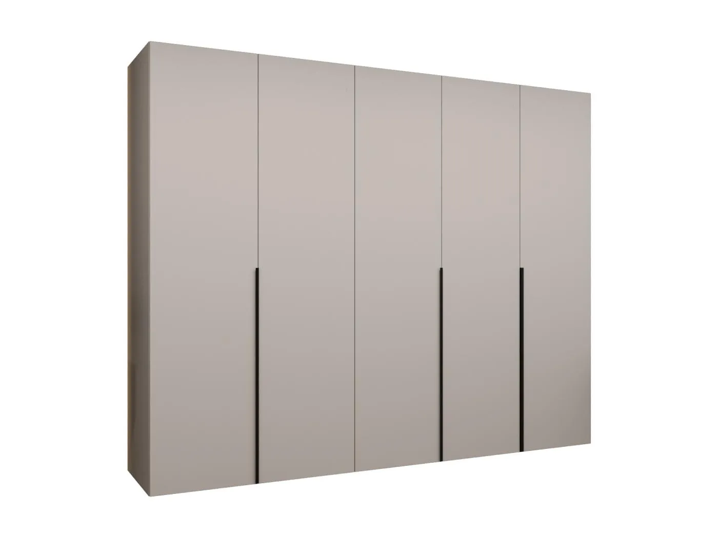 Drehtürenschrank Alicante 1 202/250/52 5-türig (Kaschmir|Schwarz)