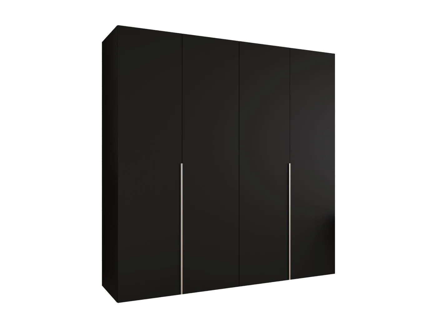 Drehtürenschrank Alicante 1 202/200/52 4-türig (Schwarz|Kaschmir)