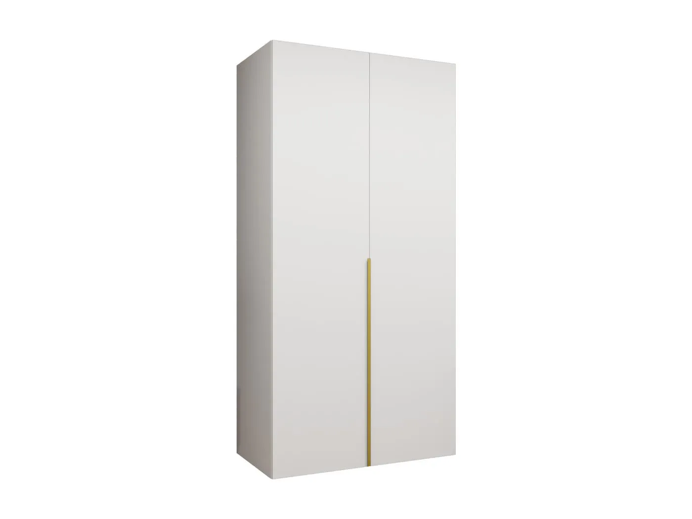 Drehtürenschrank Alicante 1 202/100/52 2-türig (Weiß|Gold)