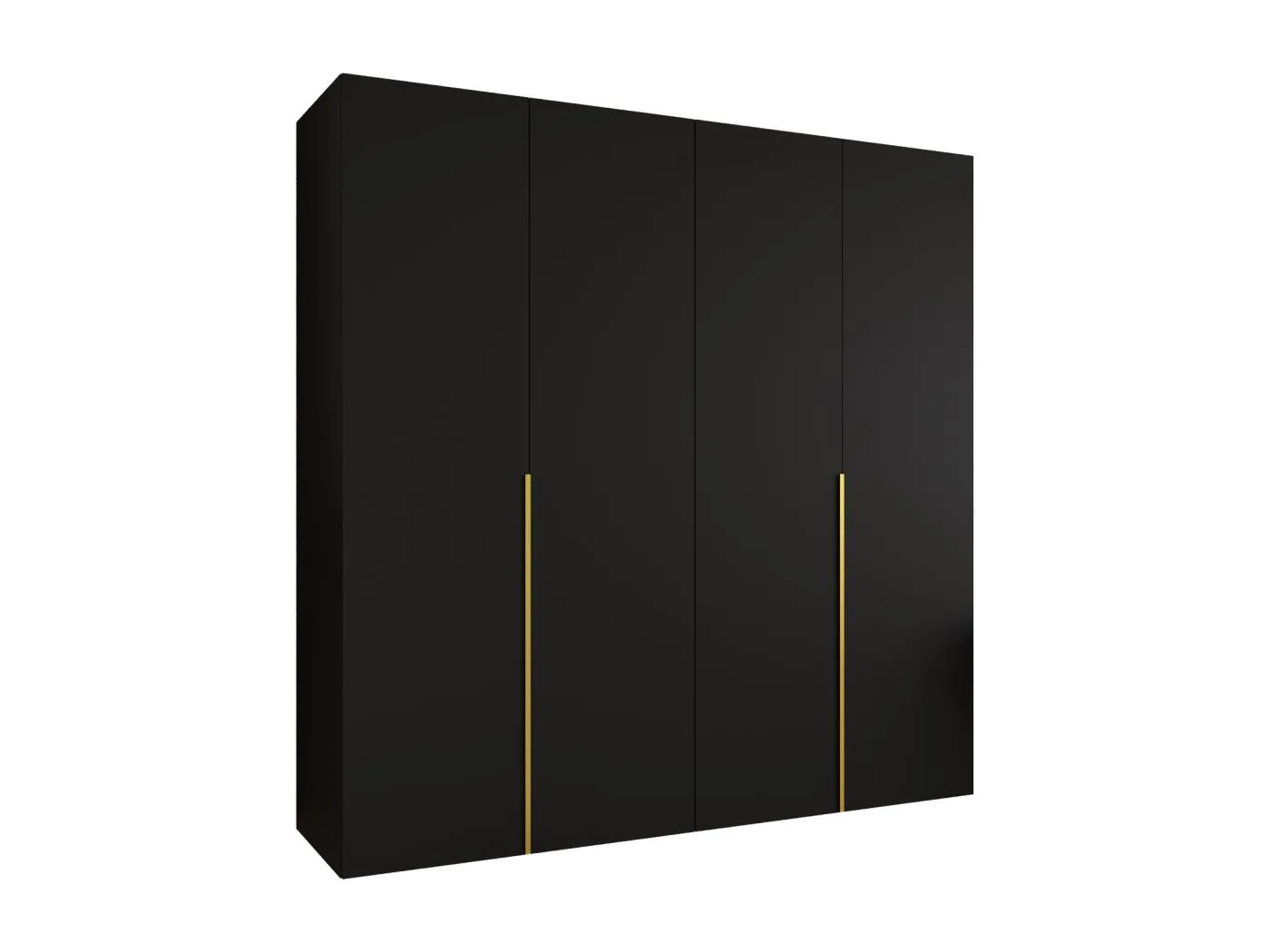 Drehtürenschrank Alicante 1 202/200/52 4-türig (Schwarz|Gold)