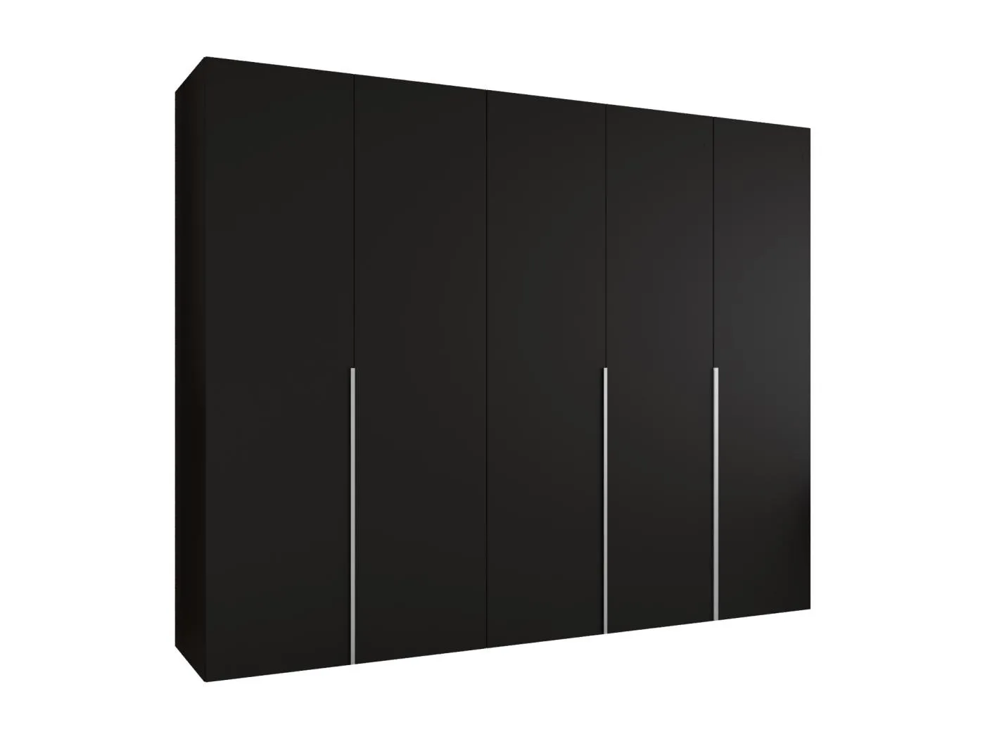 Drehtürenschrank Alicante 1 202/250/52 5-türig (Schwarz|Kaschmir)