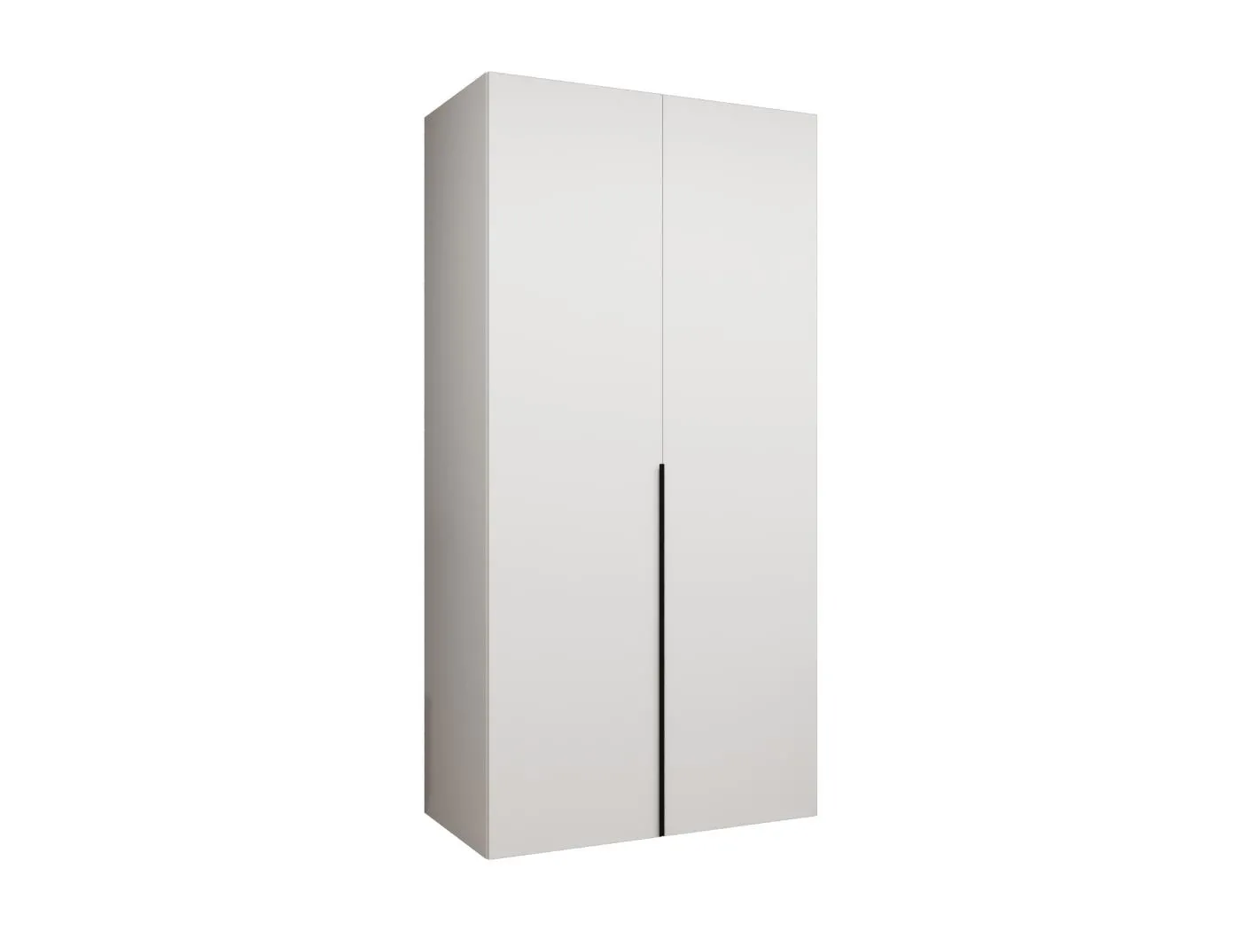 Drehtürenschrank Alicante 1 202/100/52 2-türig (Weiß|Schwarz)