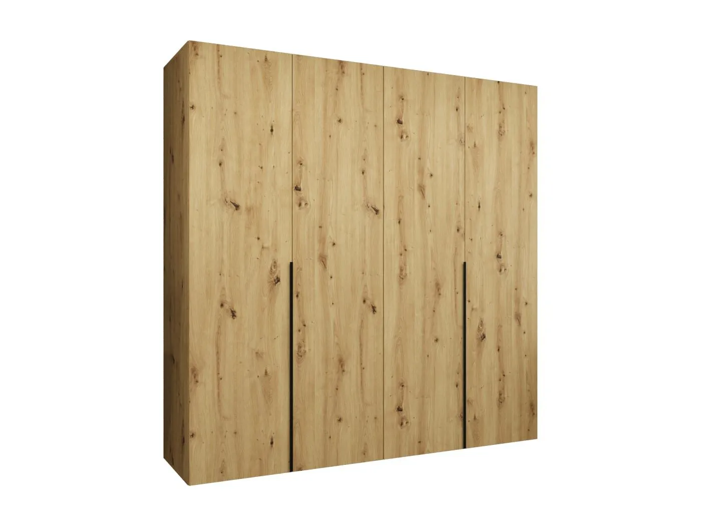 Drehtürenschrank Alicante 1 202/200/52 4-türig (Artisan Eiche|Schwarz)