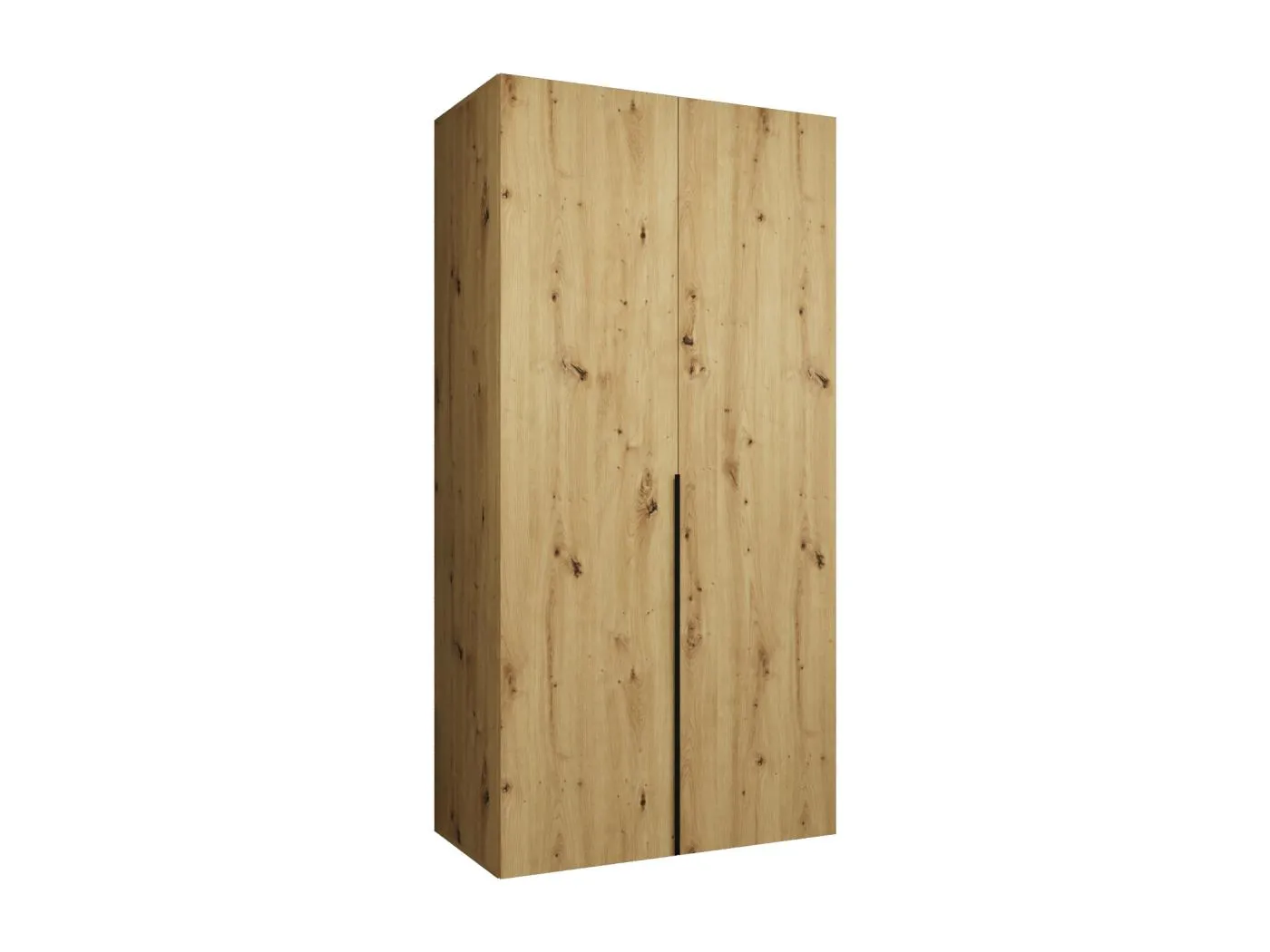 Drehtürenschrank Alicante 1 202/100/52 2-türig (Artisan Eiche|Schwarz)