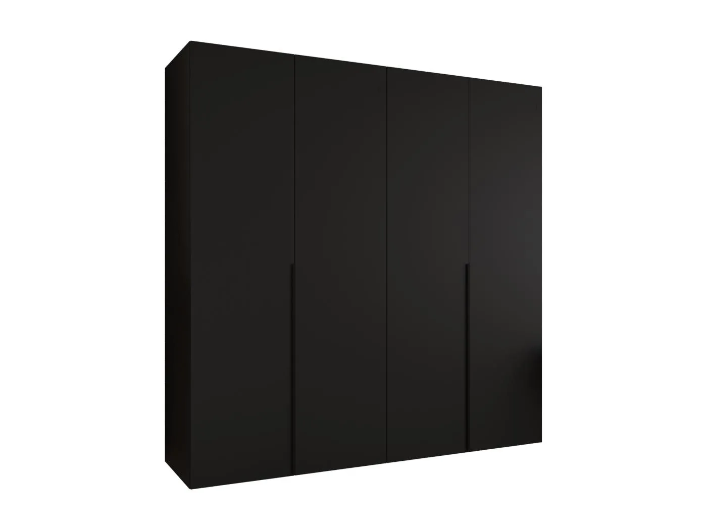 Drehtürenschrank Alicante 1 202/200/52 4-türig (Schwarz|Schwarz)