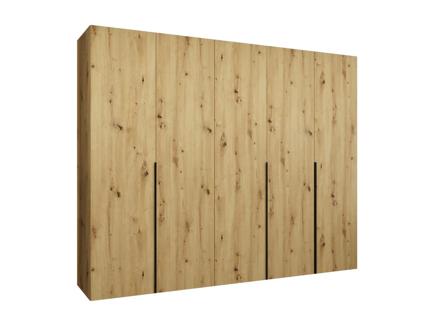 Drehtürenschrank Alicante 1 202/250/52 5-türig (Artisan Eiche|Schwarz)