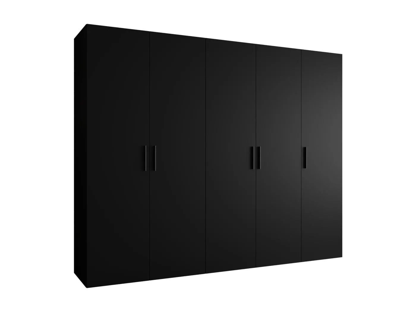 Drehtürenschrank Bari 1 202/250/52 5-türig (Schwarz)