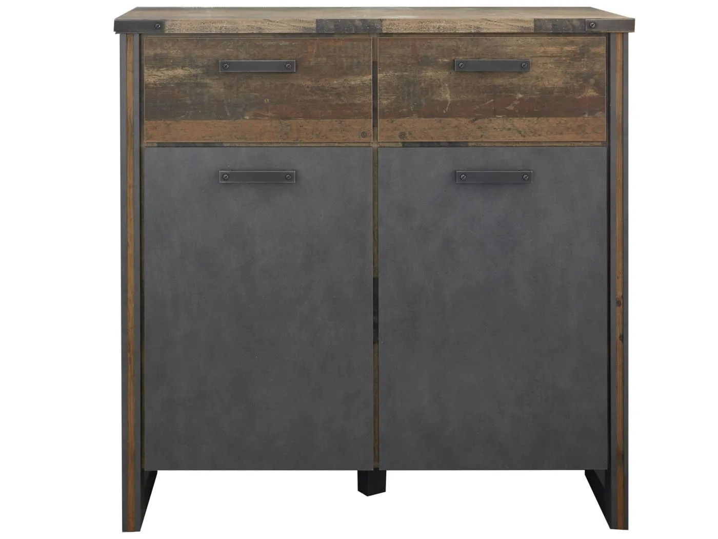 Prip Kommode 2 Türen und 2 Schubladen, Old Wood Dekor, Matera Dekor.