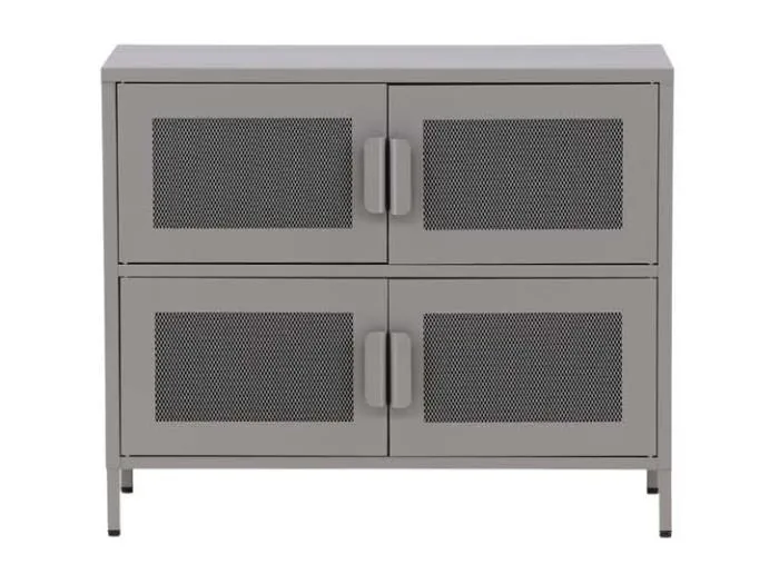 Nett Sideboard 4 Türen hellgrau.