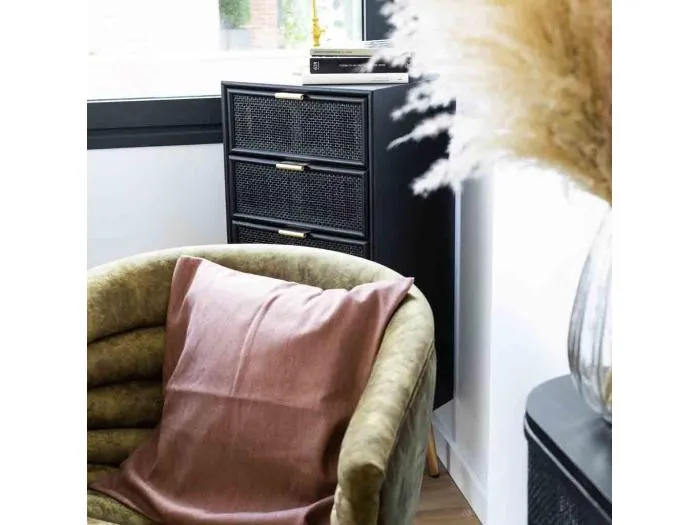 Dunkelgraue Holzkommode 42x36,5x100,5h cm