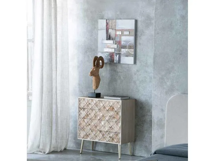 Braune Holzkommode 72,5x35x79h cm