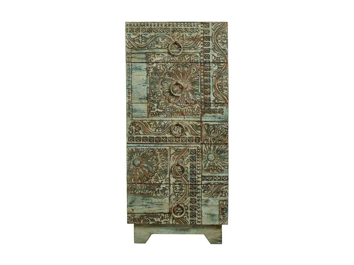 Grün geschnitzte Holzsinfonier 45x40x100h cm