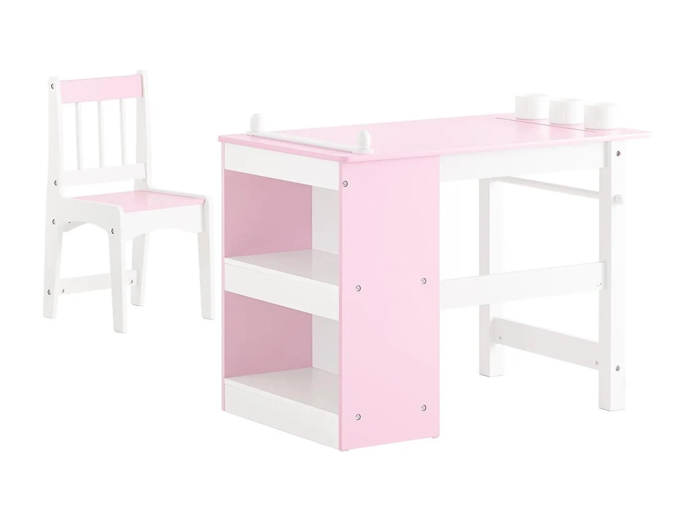 SoBuy KMB116-P - Kinderschreibtisch-Set mit Stuhl L80cm x B60cm x H50cm