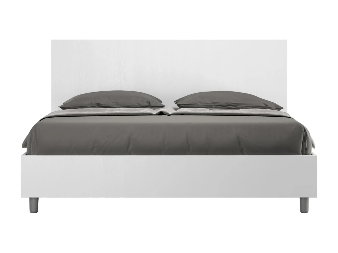 Doppelbett mit Stauraum, Doppellift, 160x190 cm, Esche weiß, New Egos