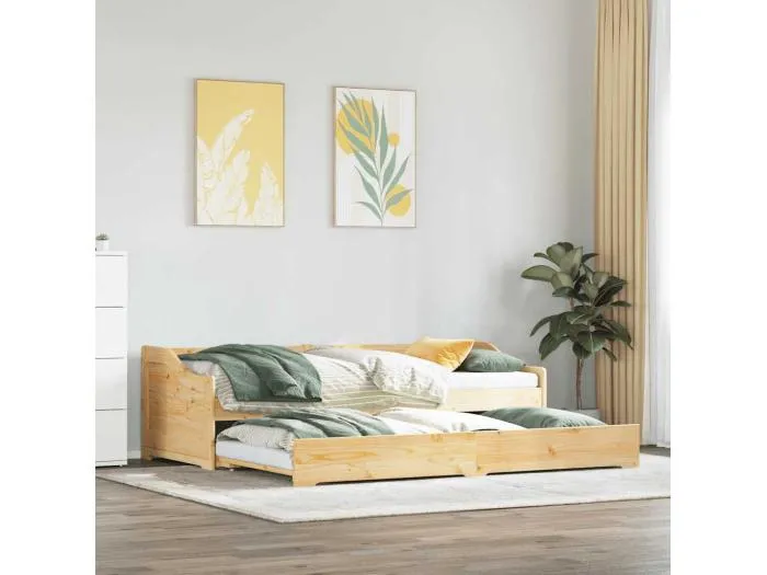 Tagesbett Ausziehbar ohne Matratze IRUN 90x200cm