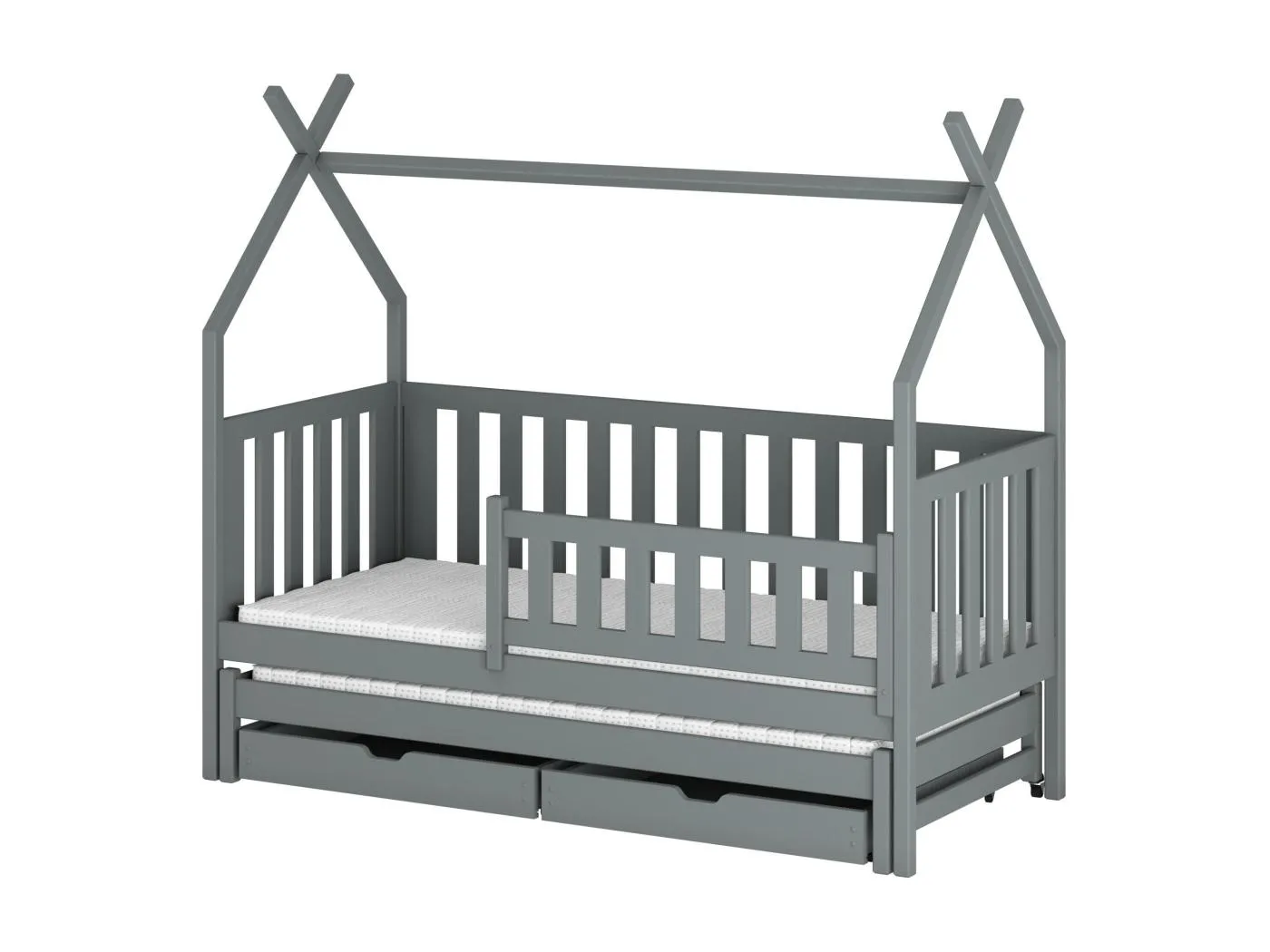 Hausbett TYTUS HB002 80x180 cm Grau