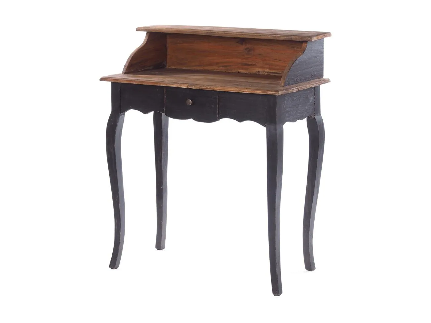 SEKRETÄR Napoleon Mahagoni Massivholz, mit Schublade 04 schwarz-natur