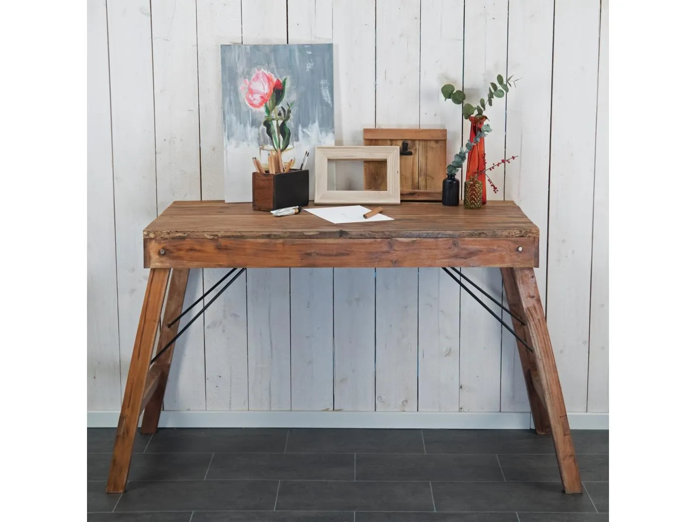 KLAPPTISCH Lupinus Mahagoni Massivholz naturfarben