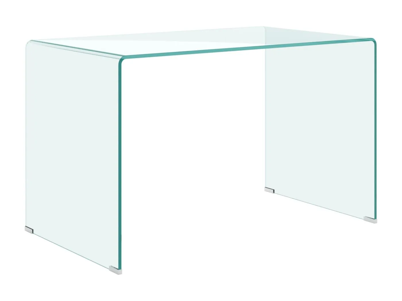Glassy schreibtisch aus gebogenem glas 120x70x75 cm