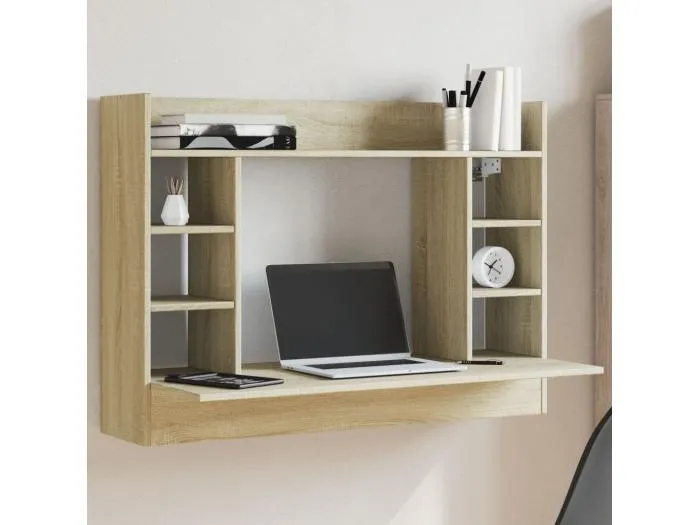 Wand-Schreibtisch Sonoma Eiche 105x48x75 cm Holzwerkstoff