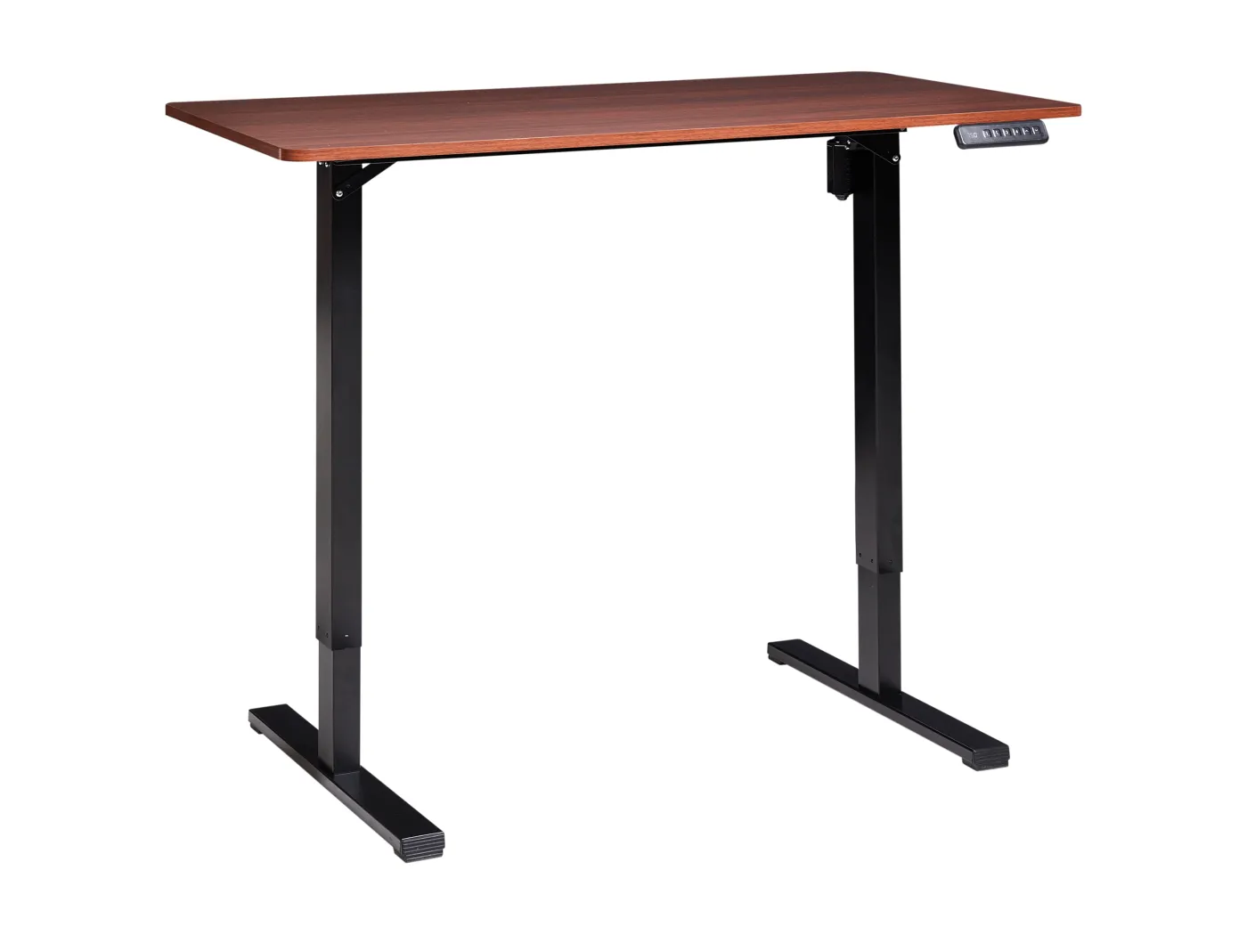 Schreibtisch schwarz / dunkelbraun 120 x 60 cm elektrisch höhenverstellbar TAVARES