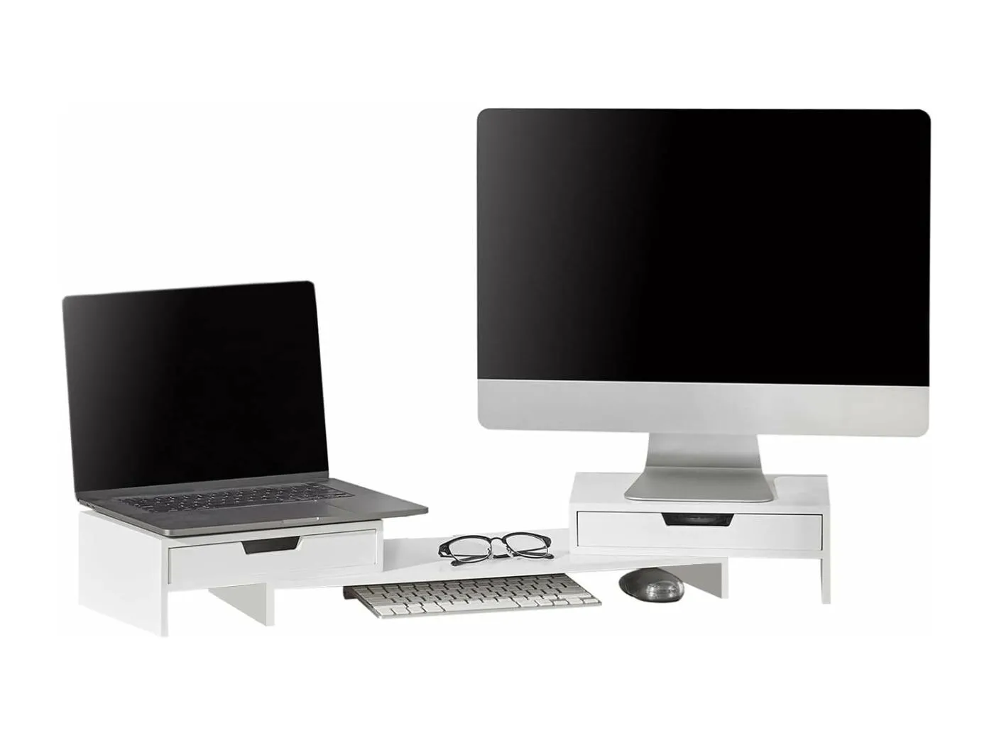 Monitorständer BBF04-W 107 x 11 x 22 cm Weiß