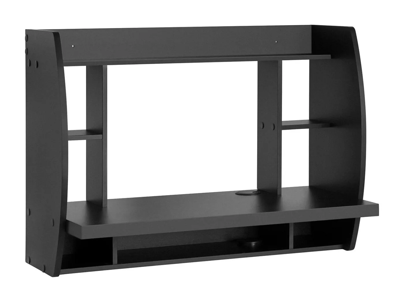 SoBuy FWT18-SCH - Wandschreibtisch mit verstellbaren Ablagen L82cm x B39cm x H60cm